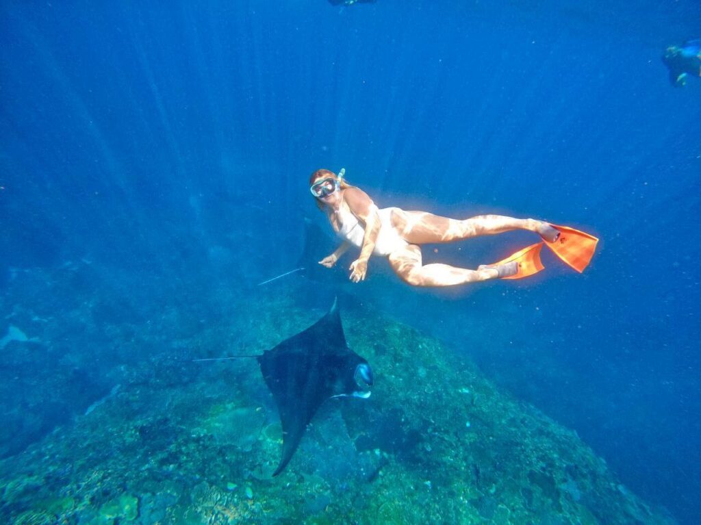 Swimming with Manta at Manta Point